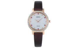 Seiko Коллекция QuartzPair. Кварцевый механизм. Кожаные ремешки для часов. Женские часы. Белый циферблат sup450p1