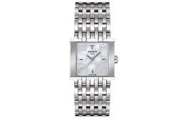 Tissot Модные женские часы с кварцевым механизмом, белый циферблат, ремешок из нержавеющей стали t02.1.181.71