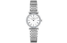 Longines Женские часы Jialan Collection с кварцевым механизмом, 24 мм, белый циферблат, корпус из нержавеющей стали, ремешок из нержавеющей стали l4.241.0.11.6