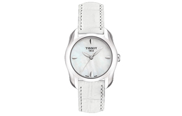 Tissot Модные женские часы с кварцевым механизмом, 26 мм, белый циферблат, корпус из нержавеющей стали, кожаный ремешок t023.210.16.111.00