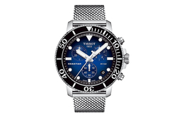 Tissot Мужские часы Starfish Collection с кварцевым механизмом, 45,5 мм, синий циферблат, t120.417.11.041.02