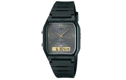 Casio Мужские молодежные черные часы aw-48he-8a