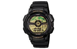 Casio Мужские молодежные черные часы ae-1100w-1bv