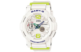 Casio Женские часы BABY-G белого цвета bga-180-7b2