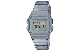 Casio Цифровая серия. Кварцевый механизм. Мужские часы с ремешком из смолы. Серый циферблат f-91ws-8df