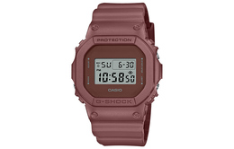 Casio Мужские часы серии G SQUAD Earthy Tones Outdoor Collection с кварцевым механизмом, ремешком из смолы и красным циферблатом dw-5600et-5pr-person