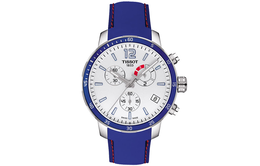 Tissot Часы мужские с кварцевым механизмом из коллекции Time Jog, 42 мм, белый циферблат, корпус из нержавеющей стали, силиконовый ремешок t095.449.17.037.00