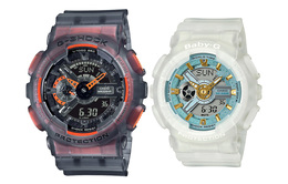 Casio Часы унисекс парные Table Series Black Watch ga-110ls-1a+ba-110sc-7apr