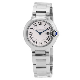 Cartier Ballon Bleu 28 mm Silver Dial Watch wsbb0073