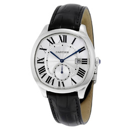 Cartier Drive Automatic Silvered Flinque Dial Mens Watch wsnm0004