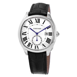Cartier Drive Automatic Silvered Flinique Dial Mens Watch wsnm0015