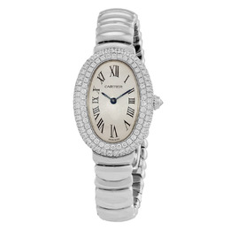 Cartier Baignoire Small Size Diamond White Dial Ladies Watch WJBA0020