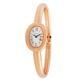 Cartier WGBA0051 Baignoire Mini Model Size 17 - Elegant Ladies' Watch with Rose Gold and Silver Dial
