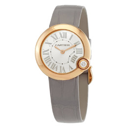 Cartier Ballon Blanc de Cartier Ladies Watch, Silver Dial, Rose Gold Case WGBL0005