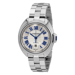 Pre-owned Cartier Cle Silver Dial Ladies Watch wscl0005