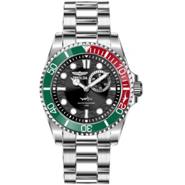 Invicta Pro Diver 49272 Mens Quartz Black Dial Watch with Green/Red Bezel