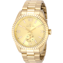 Invicta Specialty Series Mens Quartz Gold Dial Watch Model: 49391
