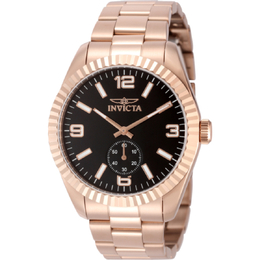 Invicta 49392 - Men's Quartz Watch with Black Dial and Rose Gold Accents