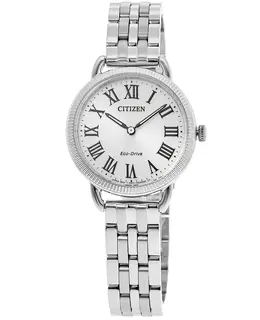 em1050-56a Citizen Eco-Drive Classic Coin Edge Silver Dial Stainless Steel Women's Watch