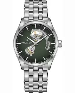 HAMILTON Jazzmaster H32705160 Open Heart Automatic Green Dial Stainless Steel Men's Watch