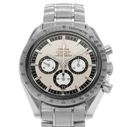 Pre-owned Omega Speedmaster Chronograph Automatic White Dial Mens Watch 3506.31.00