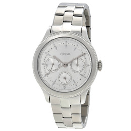 Fossil Ladies Watch with Silver Dial and Crystal Indices - BQ3992