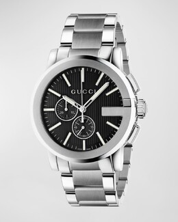 Мужские часы G-Chrono с браслетом из нержавеющей стали диаметром 44 мм Gucci prod246640059 | black