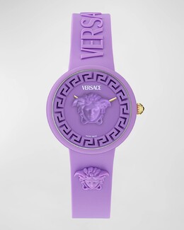 Часы Medusa Pop, 38 мм, с силиконовым ремешком и соответствующим корпусом, фиолетовые Versace, цвет Purple prod270910314 | purple