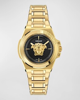 Часы Versace Hera, 37 мм, с ремешком-браслетом, желтое золото/черный, цвет Yellow Gold prod270900252 | yellow gold