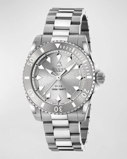 Мужские часы Gucci Dive со стальным браслетом, 40 мм, цвет Silver Dial prod263800236 | silver dial