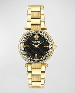 Часы Versace Reve, 35 мм, с ремешком-браслетом, желтое золото/черный, цвет Yellow Gold prod270900204 | yellow gold