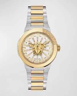 Часы Medusa Infinite, 38 мм, с ремешком-браслетом, двухцветные Versace, цвет Two Tone prod265670287 | two tone