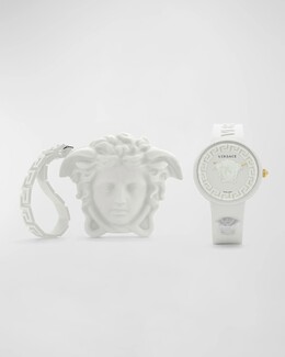 Часы унисекс Medusa Pop, белые силиконовые часы, 39 мм Versace, цвет White prod258910114 | white
