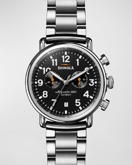 Мужские часы-браслет с хронографом Runwell 2, 41 мм Shinola prod258780057 | black