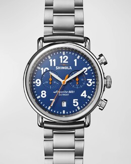 Мужские часы-браслет Runwell 2 Eye Chrono, 41 мм Shinola, цвет Royal Blue prod269960078 | royal blue