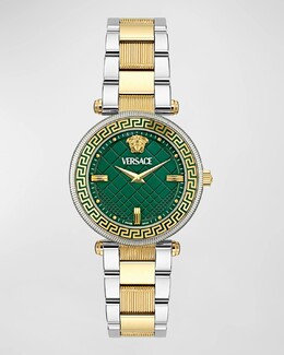 Часы Versace Reve, 35 мм, с ремешком-браслетом, двухцветный/зеленый, цвет Two Tone prod270910153 | two tone