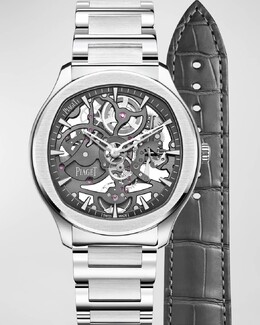 Часы Polo Skeleton 42 мм с ремешком-браслетом, серые Piaget prod247240567
