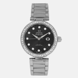 Omega Ladymatic 425.35.34.20.51.001, Black Stainless Steel & Diamond