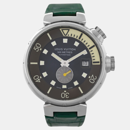 Louis Vuitton Tambour Q1031 Automatic Black Stainless Steel Men's Wristwatch 44 mm 1207248