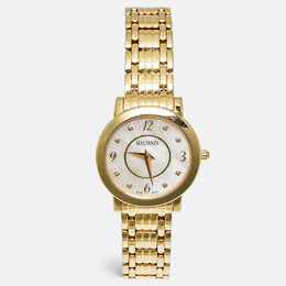Balmain Elegance Chic B1690.33.84 Mother Of Pearl Diamond Gold Plated Stainless Steel Women's Wristwatch 29 mm 1206703