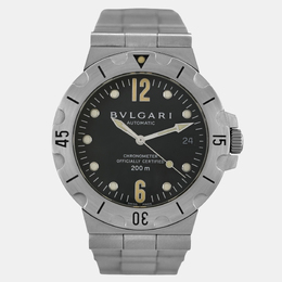 Bulgari Diagono SD 38 S Automatic Black Stainless Steel Men's Watch - Model: 1206659