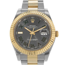 Pre-owned Rolex Datejust 41 Automatic Chronometer Grey Dial Mens Watch Ref. No. 116333 GYRO