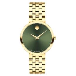 Movado Museum Classic Quartz Green Dial Ladies Watch 0604385