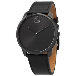 Movado Quartz Black Dial Ion-plated Mens Watch 3600587