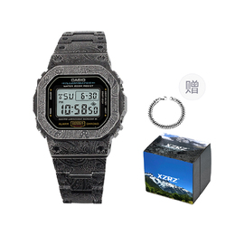 Casio Часы унисекс серии G-SQUAD Black dw-5600e-1改装-腰果花钢带