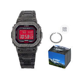 Casio Часы унисекс серии DIGITAL красные gw-b5600ar-1改装-腰果花钢带