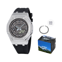 Часы серии Full Metal унисекс Casio gm-2100mf-5改装-银盘胶带