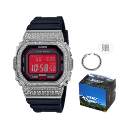 Casio Часы унисекс серии DIGITAL красные gw-b5600ar-1改装-镶钻胶带