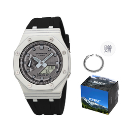 Часы серии Full Metal унисекс Casio gm-2100mf-5a改装-白碳纤维壳黑色胶带