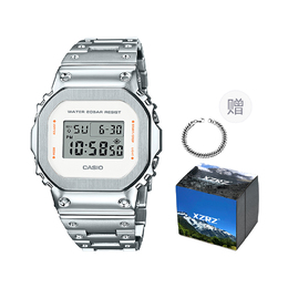 Casio Часы унисекс серии G-SQUAD белые dw-5600ws-4改装-银色钢带